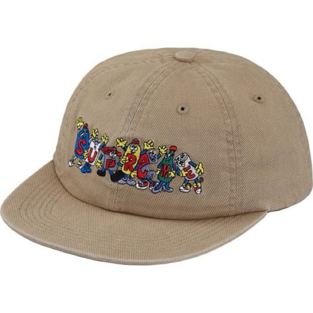 RARE Supreme Friends 6 Pannel Tan Cap with Colorful Logo